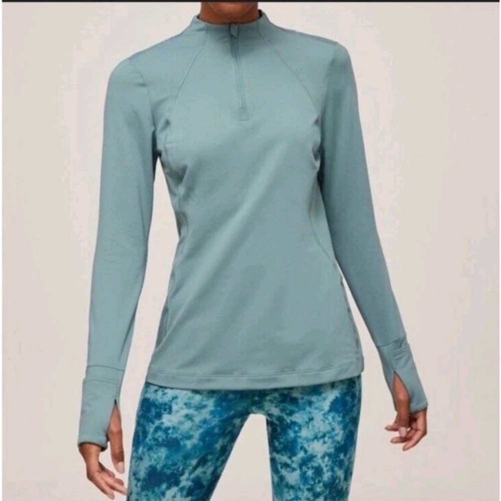 Athleta Womens‎ XL Whistler Half Zip Pullover in Sage Activewear - Picture 2 of 8